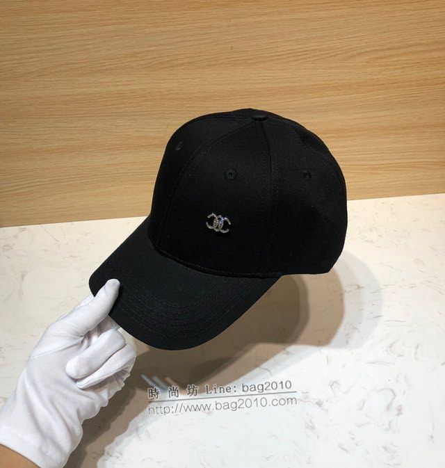 Chanel男女同款帽子 香奈兒爆款經典黑白鴨舌帽棒球帽  mm1580